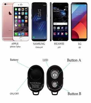 TELECOMMANDE SELFIE NOIR