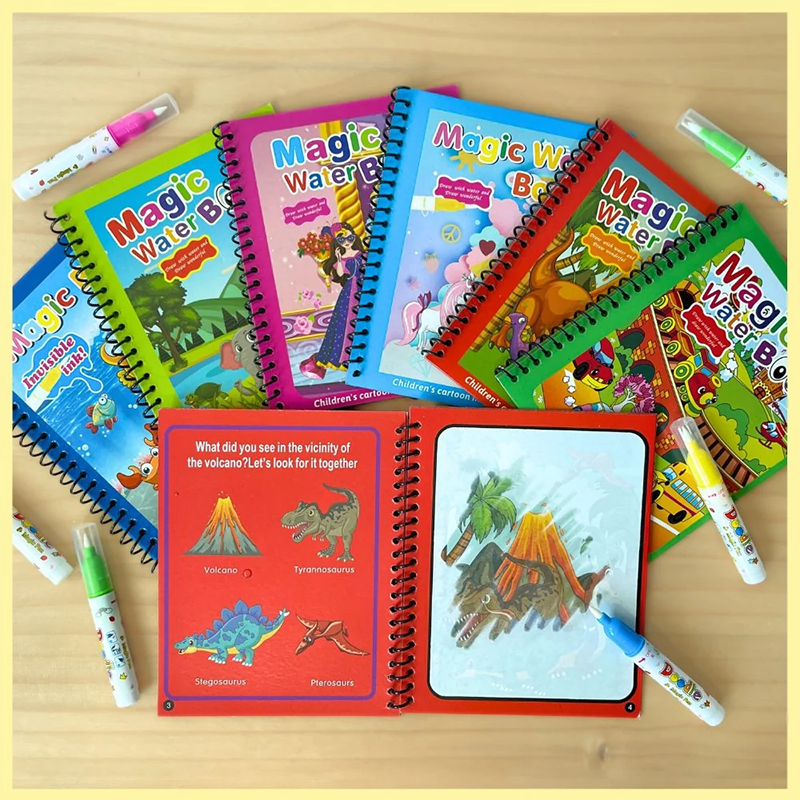 Livret de coloriage réutilisable avec stylo à eau